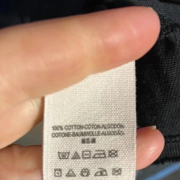 Free People cotton  black long sleeve tee - Picture 4 of 4